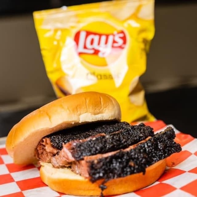 SLICED BRISKET SANDWICH.